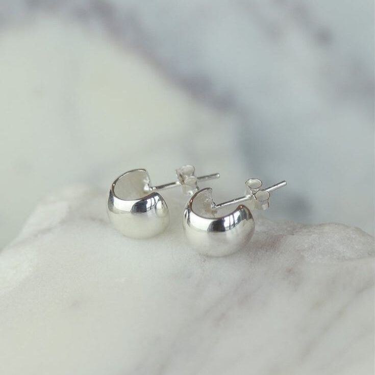 Tara Minimal Silver Studs